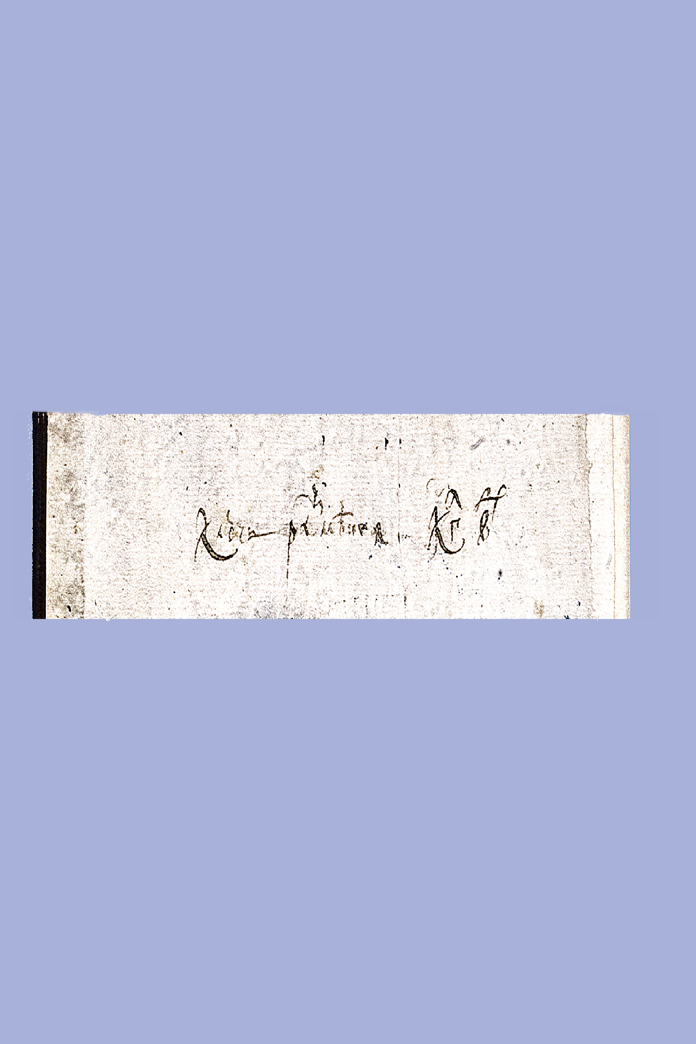 3.XI. Фрагмент обклейки верхней крышки с записью кон. XVII в. о цене книги