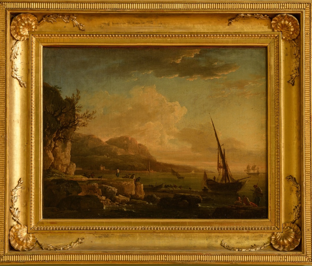 Ж. Верне. Морской пейзаж. 1748 Холст, масло. 49х63,5 см. ГМУА, инв. Ж-36 Верне Морской пейзаж.jpg